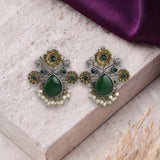 Oxidised Black Metal Earrings Traditional and Trendy Design JH8616