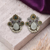 Oxidised Black Metal Earrings Traditional and Trendy Design JH8616