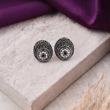 Oxidised Black Metal  Ear Stud Traditional and Trendy Design JH8618