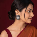 Oxidised Black Metal  Ear Stud Traditional and Trendy Design JH8618