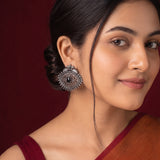 Oxidised Black Metal  Ear Stud Traditional and Trendy Design JH8619