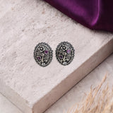 Oxidised Black Metal  Ear Stud Traditional and Trendy Design JH8621