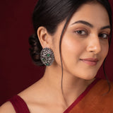 Oxidised Black Metal  Ear Stud Traditional and Trendy Design JH8621