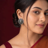 Oxidised Black Metal  Ear Stud Traditional and Trendy Design JH8623