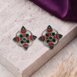 Oxidised Black Metal  Ear Stud Traditional and Trendy Design JH8624