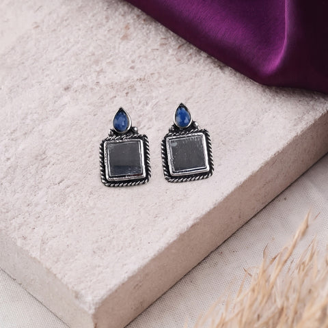 Oxidised Black Metal  Ear Stud Traditional and Trendy Design JH8625