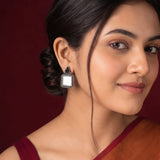 Oxidised Black Metal  Ear Stud Traditional and Trendy Design JH8625