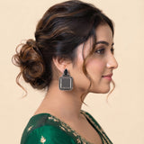 Oxidised Black Metal  Ear Stud Traditional and Trendy Design JH8625