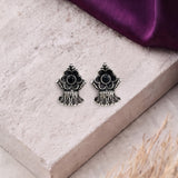 Oxidised Black Metal  Ear Stud Traditional and Trendy Design JH8626