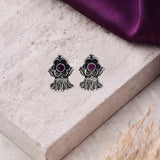 Oxidised Black Metal  Ear Stud Traditional and Trendy Design JH8626