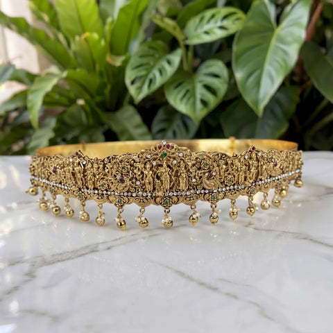 Exquisite Gold Plated Traditional Temple Hip Belt Vaddanam-Oddiyanam JH8637