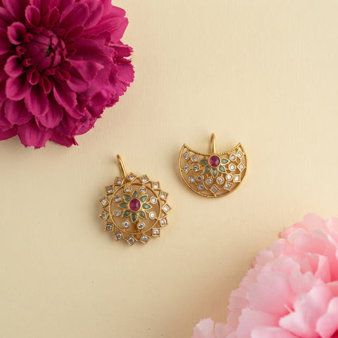 Traditional Gold Plated Surya Chandra Hair Pins JH8650