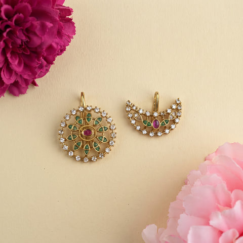 Traditional Gold Plated Surya Chandra Hair Pins JH8651