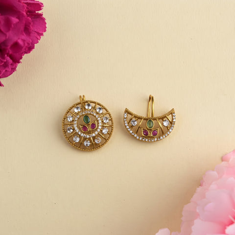 Traditional Gold Plated Surya Chandra Hair Pins JH8653