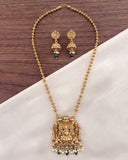 Traditional Antique Gold Finish  South Indian Temple Long Necklace Haram JH8694