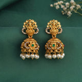 Beautiful Gold Plated South Indian Traditional Jhumka Earrings JH8706