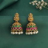 Beautiful Gold Plated South Indian Traditional Jhumka Earrings JH8707