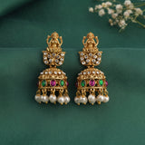 Beautiful Gold Plated South Indian Traditional Jhumka Earrings JH8711