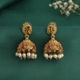 Beautiful Gold Plated South Indian Traditional Jhumka Earrings JH8717