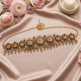 Royal Temple Design Ottiyanam In  Antique Finish Hip Chain JH8735