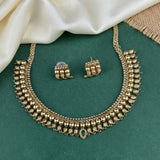 Traditional Matte Gold Finish Necklace Set JH8771