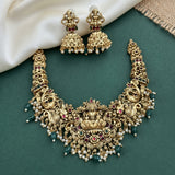 Traditional Matte Gold Finish Necklace Set JH8773