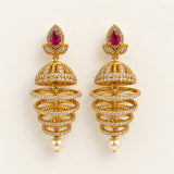 Trendy Gold Finish Premium Quality Earrings Jhumka JH8787