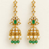 Trendy Gold Finish Premium Quality Earrings With Mattal JH8792