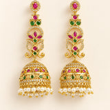 Trendy Gold Finish Premium Quality Earrings With Mattal JH8793