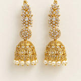 Trendy Gold Finish Premium Quality Earrings With Mattal JH8794
