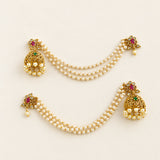 Trendy Gold Finish Premium Quality Earrings With Mattal JH8796