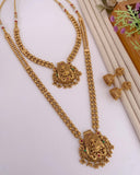 Traditional Antique Gold Temple Combo Set with Lakshmi Pendant JH8800