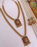 Traditional Antique Gold Temple Combo Set with Lakshmi Pendant JH8801