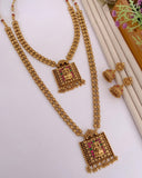 Traditional Antique Gold Temple Combo Set with Lakshmi Pendant JH8803