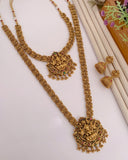 Traditional Antique Gold Temple Combo Set with Lakshmi Pendant JH8805