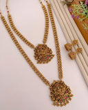 Traditional Antique Gold Temple Combo Set with Lakshmi Pendant JH8806