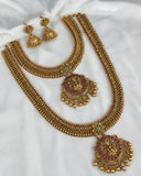 Traditional Antique Gold Temple Combo Set with Lakshmi Pendant JH8808