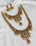 Traditional Antique Gold Temple Combo Set with Lakshmi Pendant JH8809