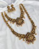 Traditional Antique Gold Temple Combo Set with Lakshmi Pendant JH8810