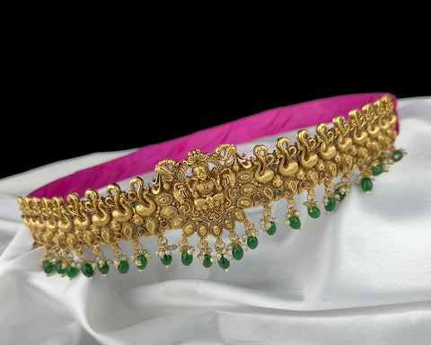 Beautiful Gold Plated Wedding Collections Temple Hip Belt  JH978