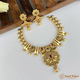Exclusive Rajwadi Gold Plated Necklace With Earrings JH6954