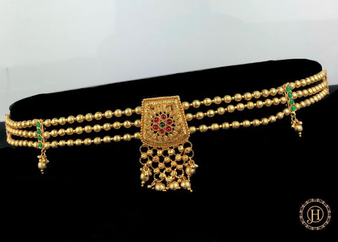 Southindian Temple Jewelry Waist Belt (Kamarband) For Women & Girls - Adult Size