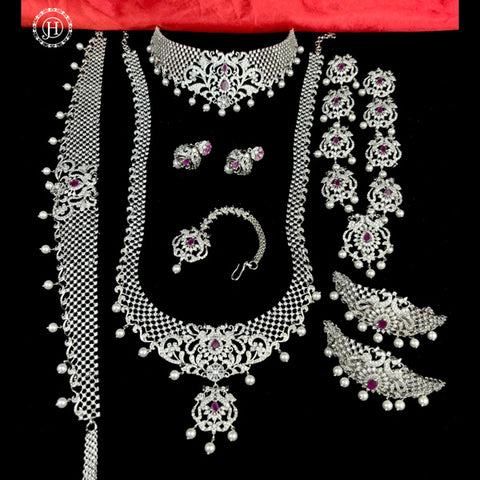 Premium Ad Stone Traditional Bridal Set Jewelry