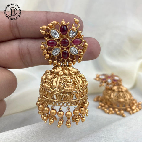 Matte Finish with American Diamond Premium Quality Earrings