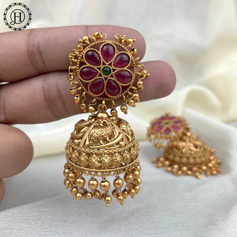 Matte Finish with American Diamond Premium Quality Earrings