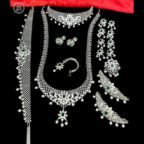 Premium Ad Stone Traditional Bridal Set Jewelry