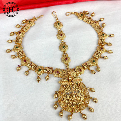Jewel Palace Traditional Pearl & Stone Mathapatti Maang Tikka