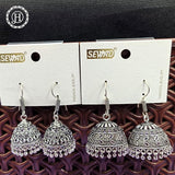 Silver Plated Beautiful Oxidised Jhumkas Combo Set JH457