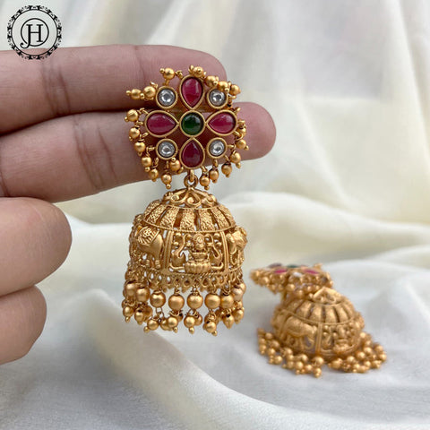 Matte Finish with American Diamond Premium Quality Earrings