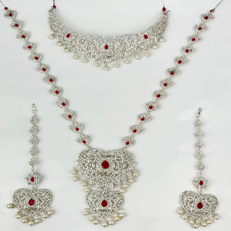 Silver Plated Indian Wedding Bridal Jewellery Set – Jewel Palace